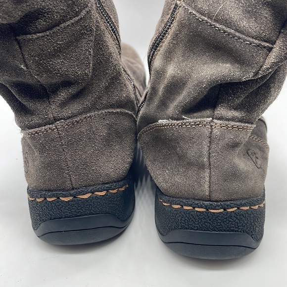 BearPaw leather tall Boots Brown Suede women’s Sz 8 side Zip up Style: Esha - Picture 4 of 8